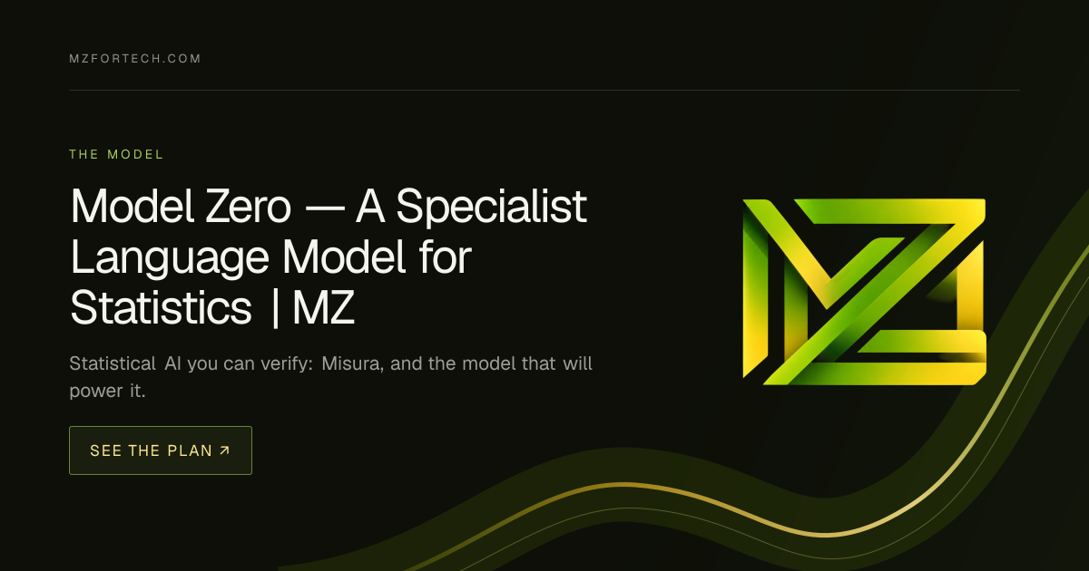 Model Zero — A Specialist Language Model for Statistics | MZ